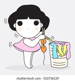 Friday Outfit Picking Character Concept illustration