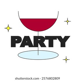 Friday party. Retro vintage styled concert or festival or party flyer or poster design template. Retro party poster. Vector illustration with typography elements
