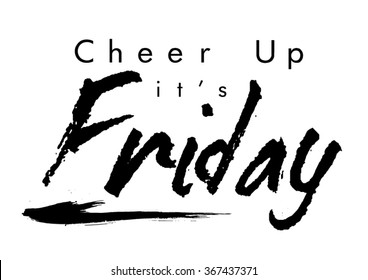 Friday slogan print in vector