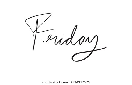 Friday text calligraphy hand written script font black dark color sign symbol decoration ornament week month sale sell buy promotion retail store marketing price offer label abstract holiday art event