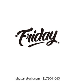 Friday typography logo design vector