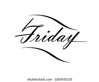 Friday. vector illustration modern text