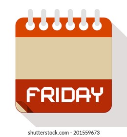 Friday Vector Paper Calendar Illustration