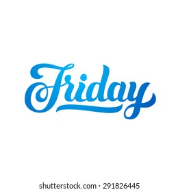 Friday Word Hand Lettering Handmade Vector Stock Vector (Royalty Free ...