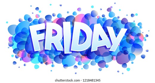 Friday word vector creative banner