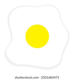 Fride eggs on white background
