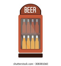 Fridge with beers