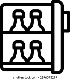 Kühlschrank-Flaschen Vektorgrafik auf transparentem Hintergrund.Symbole in Premium-Qualität.Dünner-Vektorgrafik   Icon für Konzept und Grafikdesign.