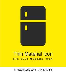 Fridge bright yellow material minimal icon or logo design