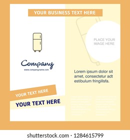 Fridge Company Brochure Template. Vector Busienss Template
