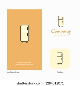 Fridge Company Logo App Icon and Splash Page Design. Creative Business App Design Elements