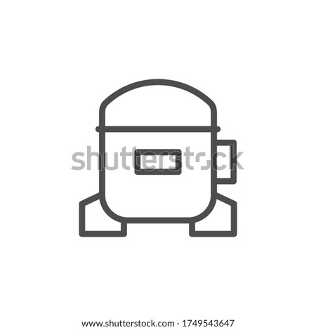 Fridge compressor line outline icon