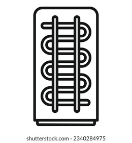 Fridge cooler pipe icon outline vector. Repair refrigerator. Service work
