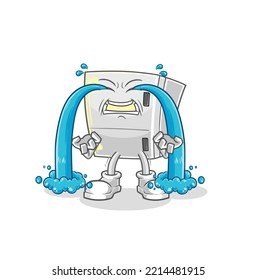 the fridge crying illustration. character vector