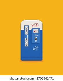 Fridge Drink with drinks in cans flat vector