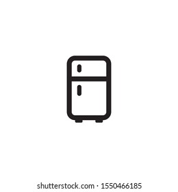 Fridge flat icon illustration- vector