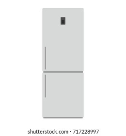 Fridge flat icon vector illustration for design and web isolated on white background. Fridge vector object for label web and advertising