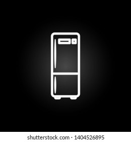 Fridge, food preservation, freezer, refrigerator neon icon. Elements of kitchen utencils set. Simple icon for websites, web design, mobile app, info graphics