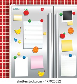 Fridge Freezer Door With Magnets.