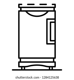 Fridge freezer icon. Outline fridge freezer vector icon for web design isolated on white background