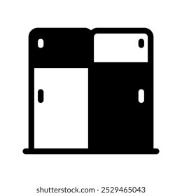 Icono de ilustración de glifo de nevera Vector