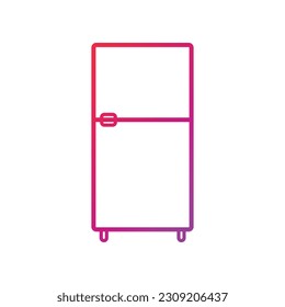 Ilustración vectorial de iconos de gradiente de frigorífico