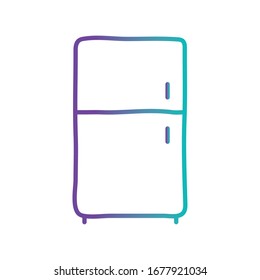 diseño de ícono de estilo gradiente refrigerador Cocina cocinera comida restaurante hogar menú cena comida comida comida y comida temática vectorial ilustración