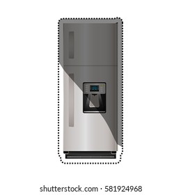 Fridge home appliance icon vector illustration graphic design