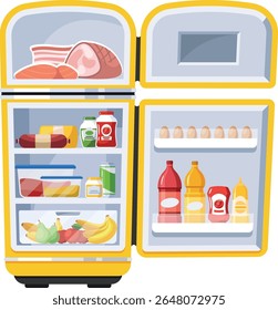 Fridge home appliance with products