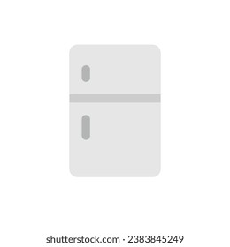 Fridge Household appliances . Living room furniture. Flat icon vector illustration. Editable stroke