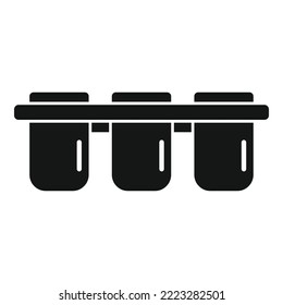 Fridge ice cube tray icon simple vector. Form container. Kitchen form