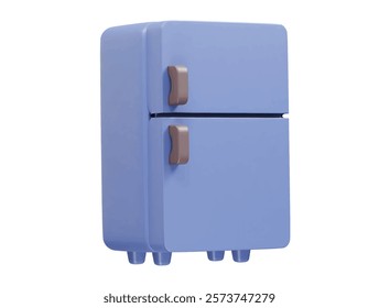 Fridge icon 3d illustration. refrigerator icon 3d