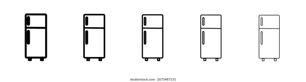 Icono de nevera signo de Vector blanco y negro