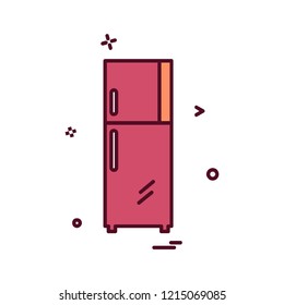 Fridge icon design vector