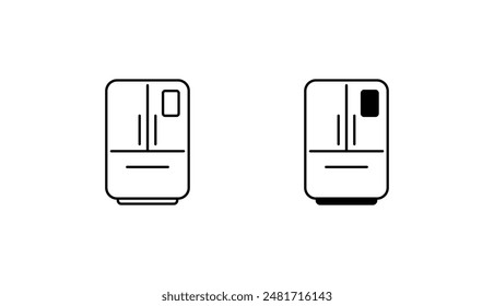 Fridge icon design with white background stock illustration