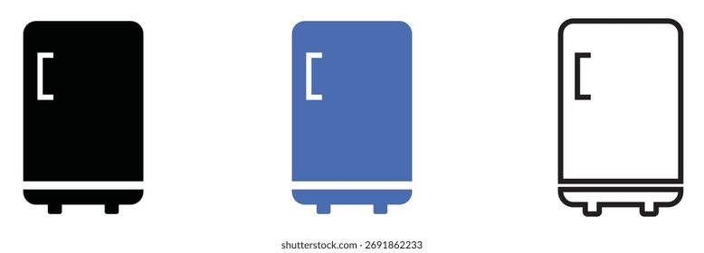 Icono del refrigerador. Ilustración vectorial de equipos Electrónicas.  EPS 10