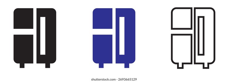 Icono del refrigerador. Ilustración vectorial de equipos Electrónicas.  EPS 10