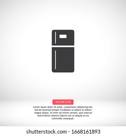 Equipo de icono de frigorífico . Vector Eps 10 Frigorífico de diseño plano