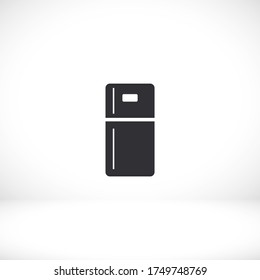 Equipo de icono de frigorífico. Vector Eps 10 Ilustración de refrigerador de diseño plano  