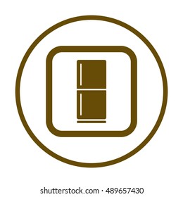 Fridge icon. Flat design.