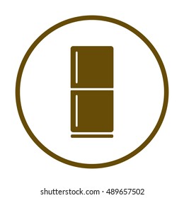 Fridge icon. Flat design.