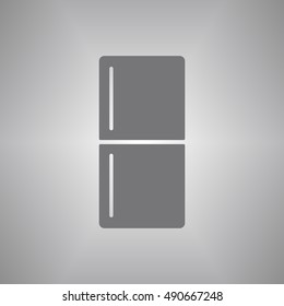 Fridge icon. Flat design.