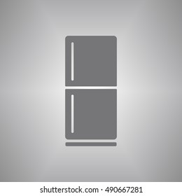 Fridge icon. Flat design.