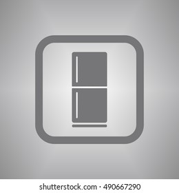 Fridge icon. Flat design.