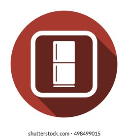 Fridge icon. Flat design.