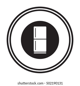 Fridge icon. Flat design.
