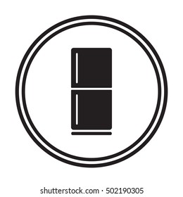Fridge icon. Flat design.