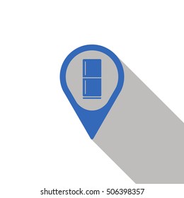 Fridge icon. Flat design.
