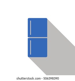 Fridge icon. Flat design.