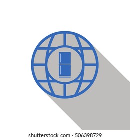 Fridge icon. Flat design.